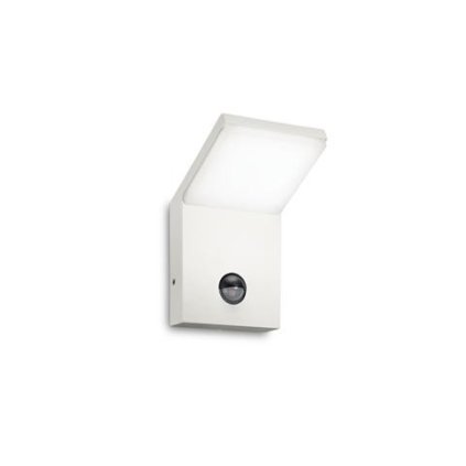 LED Venkovní nástěnné svítidlo Ideal Lux STYLE AP SENSOR BIANCO 3000K 269146 9,5W 750lm 3000K IP54 10cm bílé s PIR senzorem