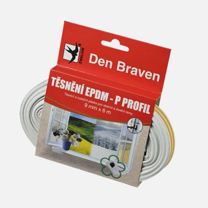 96462 den braven tesnici profil z epdm pryze p profil 9 mm x 5 5 mm x 100 m bily