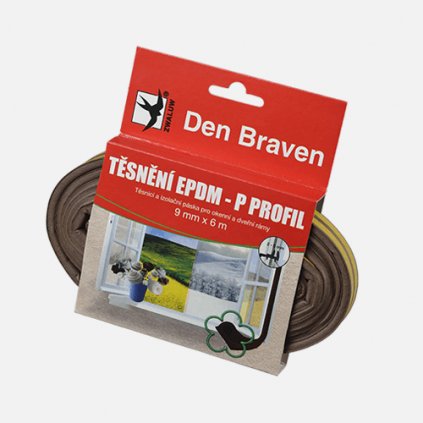 96465 den braven tesnici profil z epdm pryze p profil 9 mm x 5 5 mm x 100 m hnedy