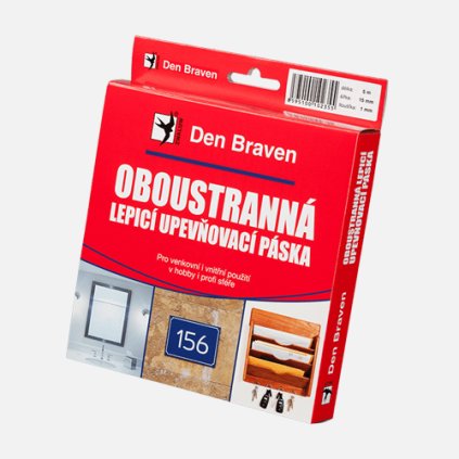 96513 den braven oboustranne lepici upevnovaci paska v krabicce 19 mm x 2 mm x 10 m bila