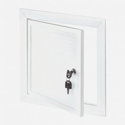 Den Braven - Revizní dvířka PVC, 500 mm x 500 mm, se zámkem a klíčem, bílá