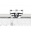 Přechodová lišta Design-Clip plochá šroubovací Küberit 378 (š.25mm / d. 2,7m)