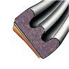 Těsnění okenní EPDM K 9x4mm HN  (100m)  TRELLEBORG
