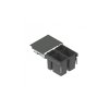 odpadkový koš SEGREGO Front 60N 2x7l 2x15l v320, L480mm plnovýsuv soft grafit