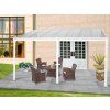 Hliníková pergola LANITPLAST WALL 43 bílá + opál PC LG2127 AKCE2026