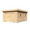 Dřevěná garáž KARIBU FLACHDACH 9140 natur LG3395