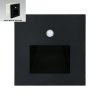 STEP LIGHT SUNNY schodišťové svítidlo se senzorem LED 1W 70lm 4000K 8,7cm hranaté IP20, černé
