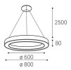 LED2 3270831 SATURN 80 P-Z, W 80W 3000K