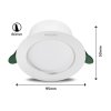 DIAMOND Cut Ultra Efficient podhledové LED svítidlo 2W 310lm 3000K nestmívatelné 9cm kulaté IP20, bí