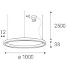LED2 3273453DT CIRCLE 100 P-Z, B TRIAC DIM 80W 3000K/4000K