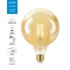 WiZ LED žárovka filament amber E27 G125 7W 640lm 2000-5000K IP20, stmívatelná