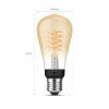 HUE White LED Filament žárovka E27 ST64 7W 550lm 2100K IP20, stmívatelná