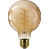 LED filament žárovka E27 G95 5,5W (40W) 470lm 2200K stmívatelná, jantarová
