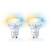 WiZ SET 2x LED skleněná žárovka GU10 PAR16 4,9W (50W) 345lm 2700-6500K IP20, stmívatelná
