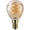LED filament žárovka E14 P45 3W (25W) 250lm 2200K stmívatelná, jantarová