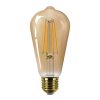 Vintage LED filament žárovka E27 ST64 7W (40W) 470lm 1800K nestmívatelná, zlatá