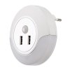 76012 LED Noční světlo do zásuvky se senzorem 2xUSB LED/13,9W/230V 3000K