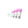 Hue Bluetooth 3x žárovka LED E27 A60 9W 1100lm 2000-6500K RGB + Bridge můstek + ovladač