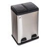 koš na tříděný odpad SAVERY 2x20l nerez/PH