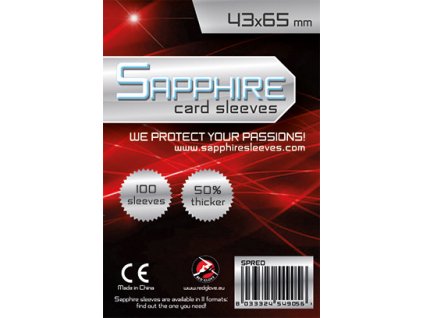 obaly na karty sapphire red 43 x 65 mm 100 ks