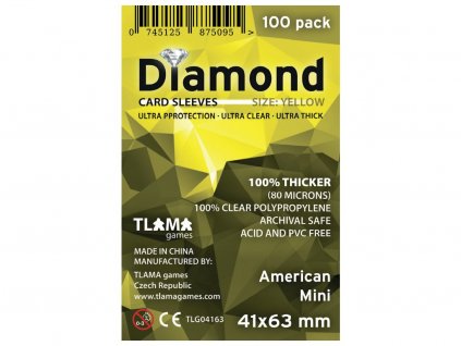 20675 1 tlama games obaly na karty diamond yellow american mini 41x63 mm