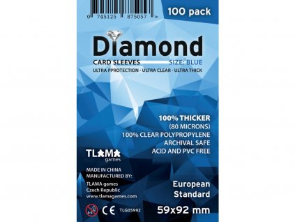 20666 1 tlama games obaly na karty diamond blue european standard 59x92 mm