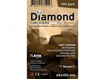25721 tlama games obaly na karty diamond bronze 7 wonders 65x100 mm