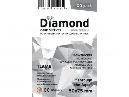 25676 tlama games obaly na karty diamond white through the ages 50x75 mm