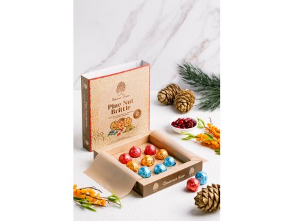 Zedern-Nougat MIX 120 g – Heidelbeere, Preiselbeere, Sanddorn