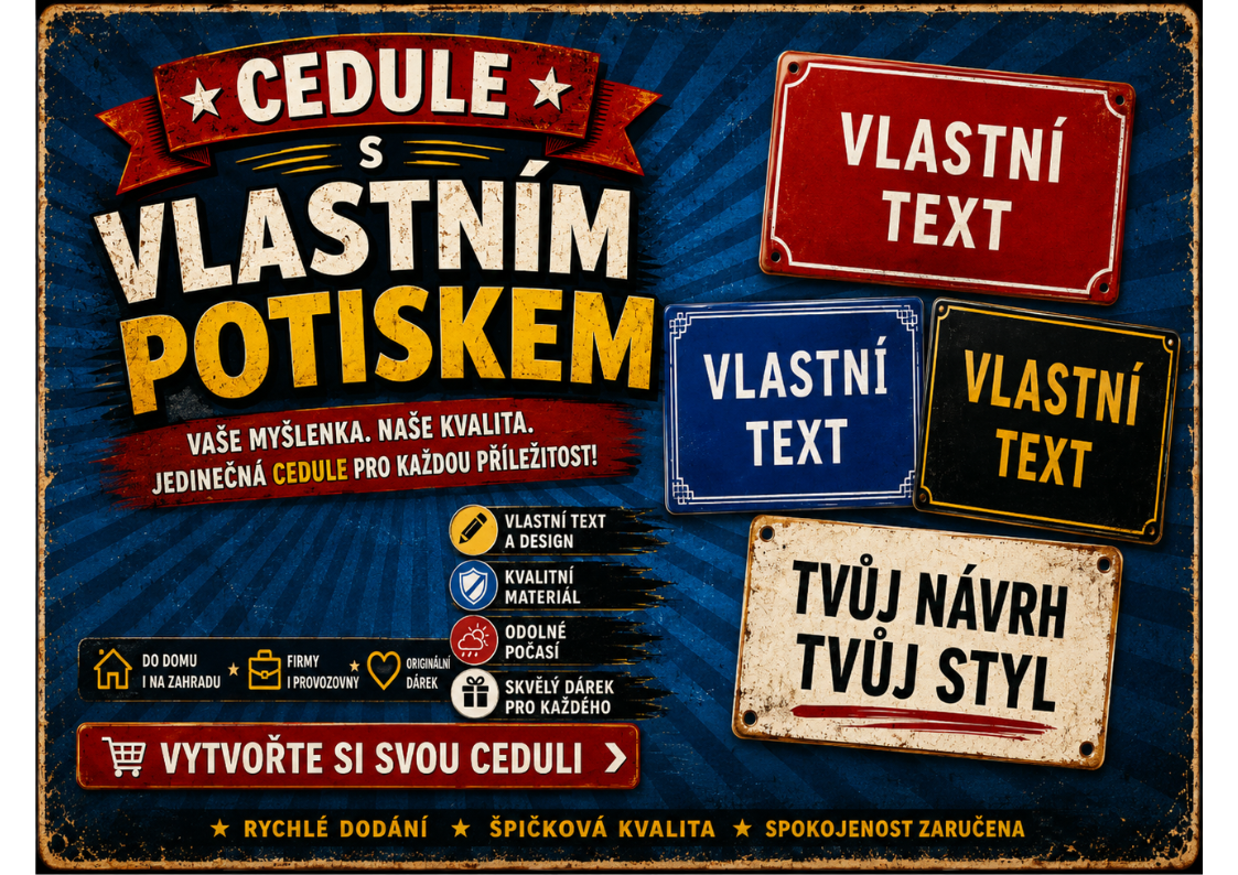 Cedule s vlastním potiskem
