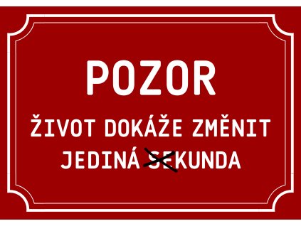 Život změní sekunda