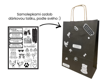 Dárková taška samolepky (druhá fotka)