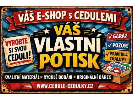 CEDULE S VLASTNÍM POTISKEM