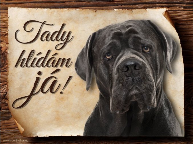 Cedulka Cane Corso  - Tady hlídám já/CP016