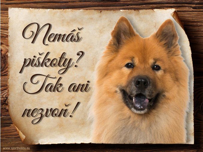 Cedulka Eurasier - Piškoty/CP547