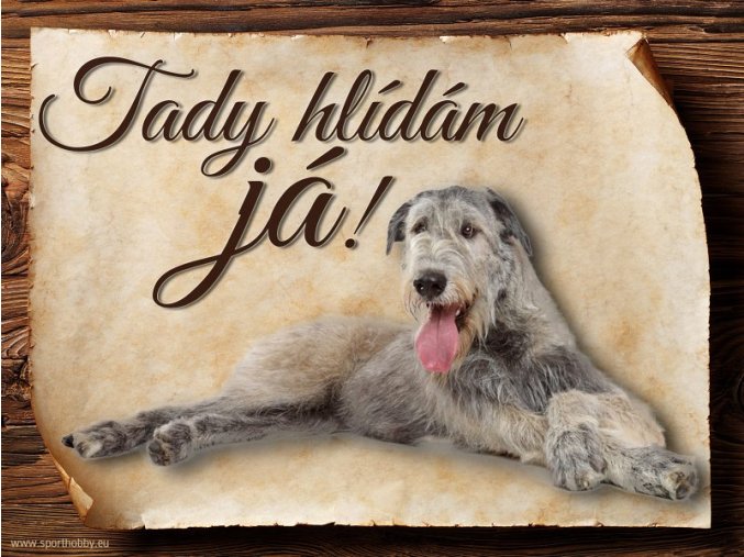 Cedulka Irský vlkodav - Tady hlídám já/CP095