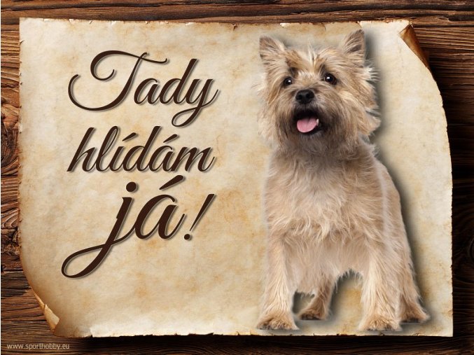 Cedulka Kernterier - Tady hlídám já!/CP385