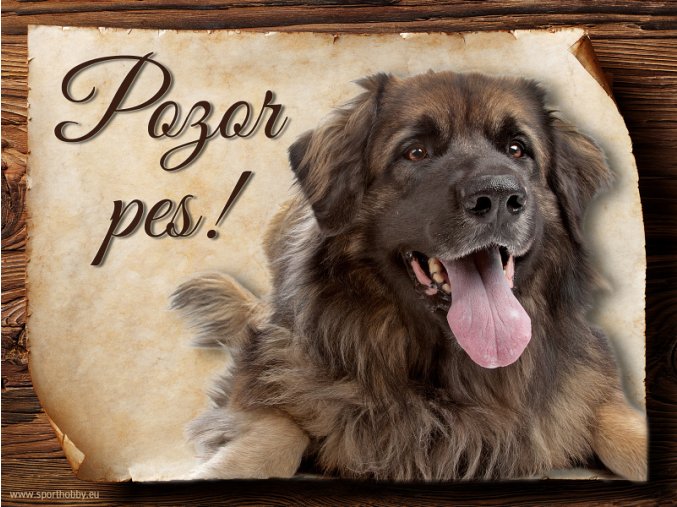 Cedulka Leonberger II - Pozor pes/CP648