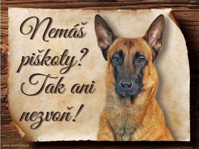 1065 Cedulka Belgický ovčák Malinois