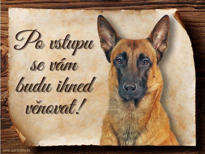 1066 Cedulka Belgický ovčák Malinois