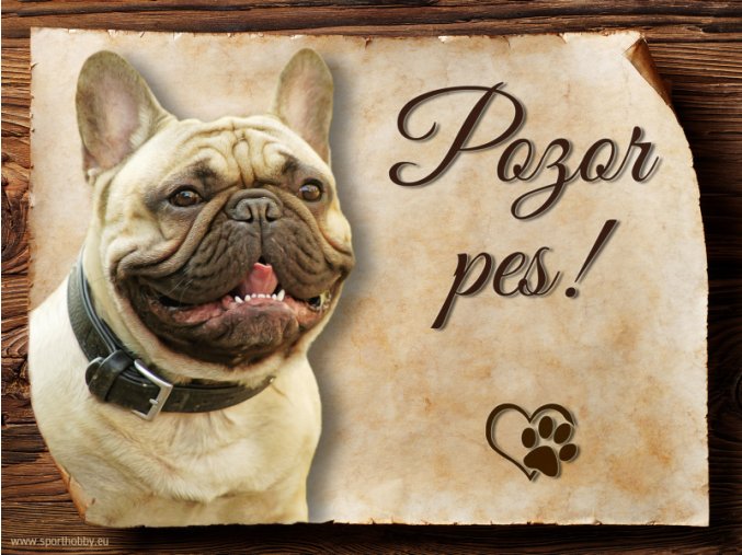 1421 Cedulka Francouzský buldoček