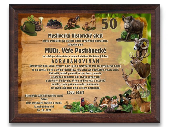 Myslivecký dárek 50 ženy