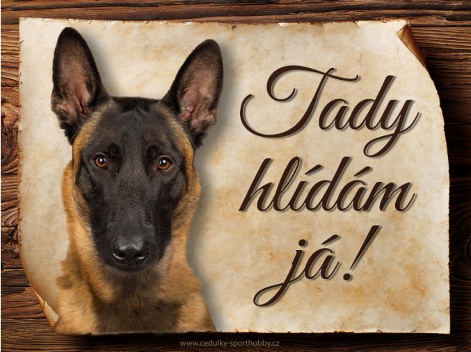 765 Cedulka Belgický ovčák Malinois