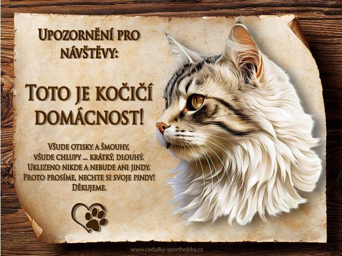 CZ001 Cedulka Kočka Americký Bobtail 1