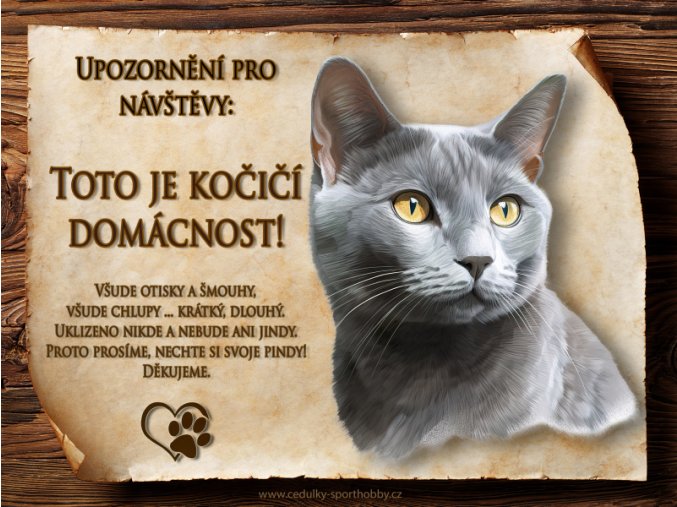 CZ030 Cedulka Kočka Kartouzská 1