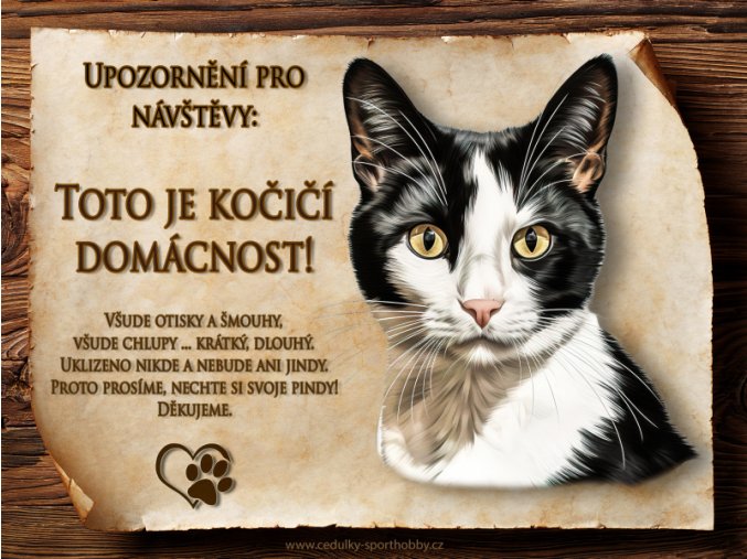 CZ033 Cedulka Kočka Japonský bobtail 1