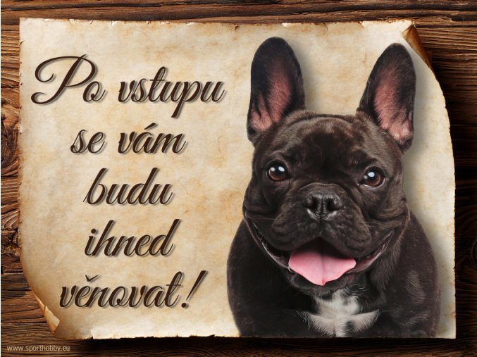 1429 Cedulka Francouzský buldoček