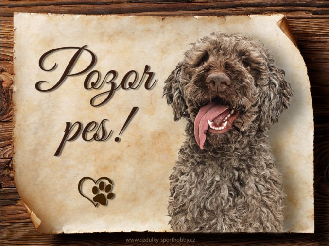 1703 Cedulka Italský vodní pes