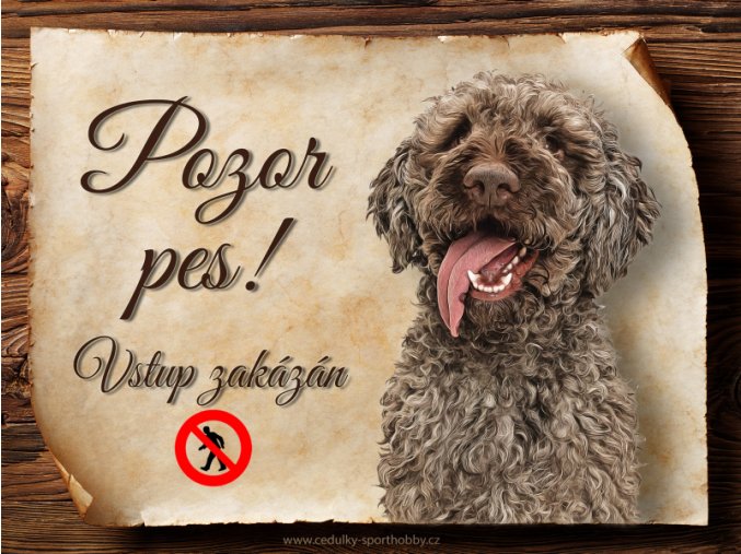 1706 Cedulka Italský vodní pes