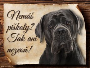 Cedulka Cane Corso - Piškoty/CP018